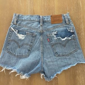 High rise Levi cut offs